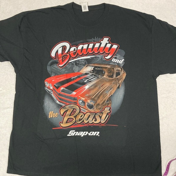 Snap on tools Beauty and the Beast 2xl black shirt sleeve t-shirt - Picture 2 of 6